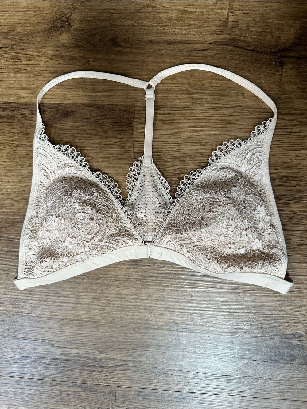 Victoria's Secret Lace Racerback Bralette - Cream